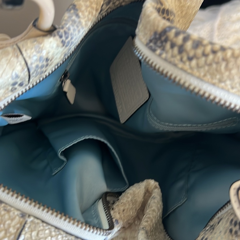 Coach Kristin Python Snakeskin embossed Tote Satc… - image 6